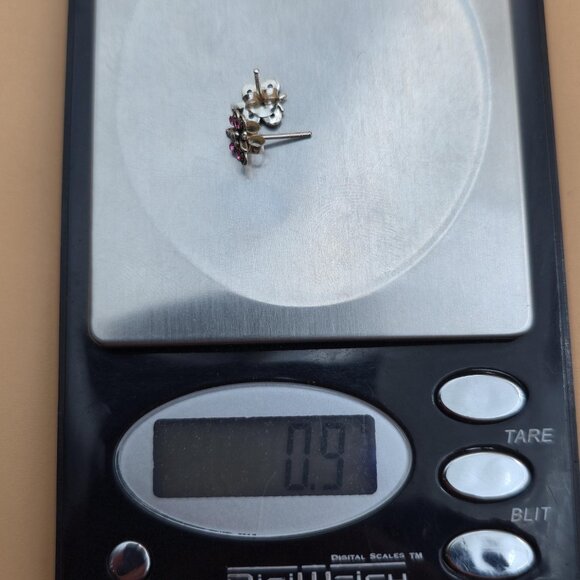 Sterling Silver Butterfly Crystal Stud Earrings A5768 - Picture 6 of 6